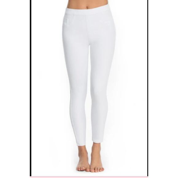 Spanx Ankle Skinny Jeans-ish Leggings Mid Rise White Size X-Small